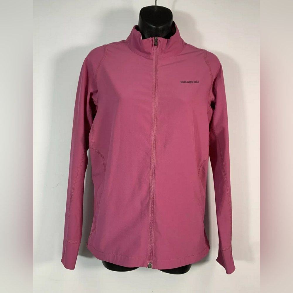 PATAGONIA Pink-Indigo Zipper Poly/Poly Blend Jacket Coat Women - Size S